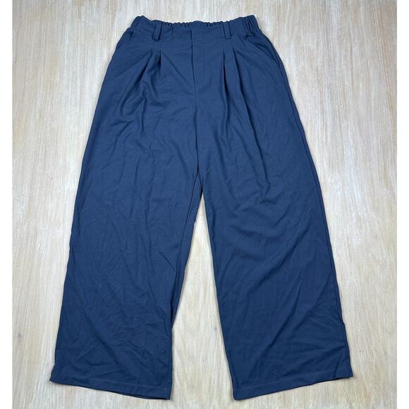 NWT Halara Flex High Waisted Plicated Side Pocket Wide Leg Work Pants Large - Picture 1 of 15